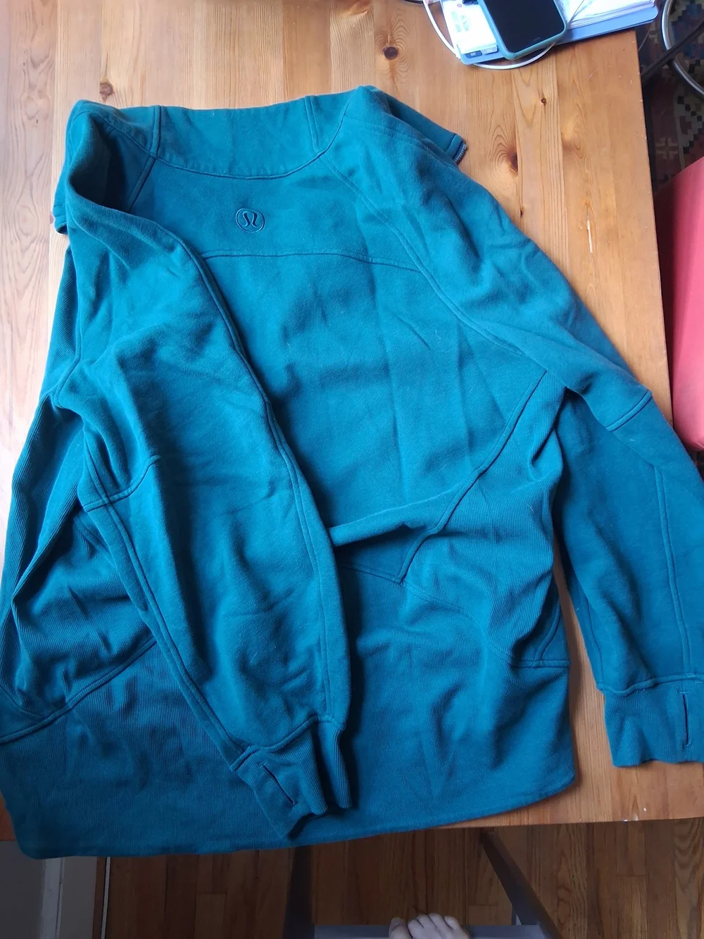 lululemon Scuba Oversized Forest Green Half-Zip Pullover Sweatshirt, XL/XXL - Picture 7 of 7